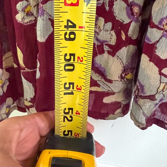 Floral Burgundy Maxi Dress - Picture 7 of 10